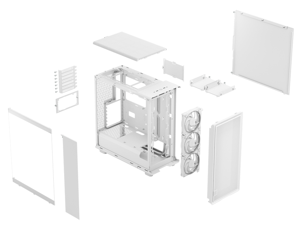 Fractal Design Epoch White RGB Tempered Glass Clear Tint PC Gaming Case